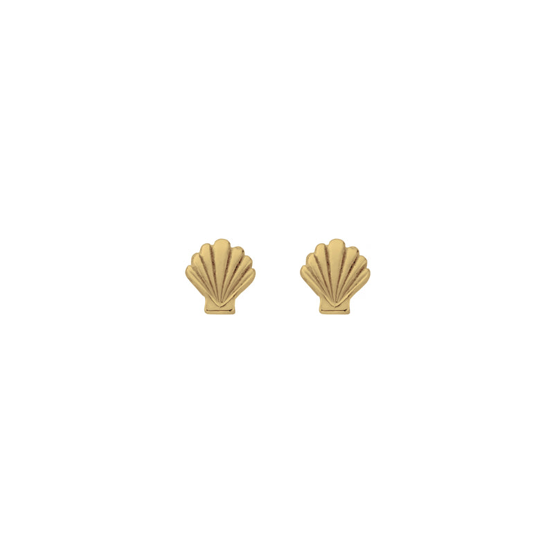Gold Tiny Scallop Shell Ear Charm