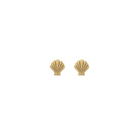 Gold Tiny Scallop Shell Ear Stud