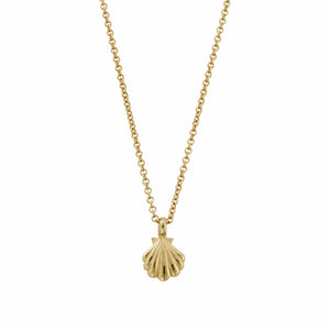 Gold Scallop Shell Necklace