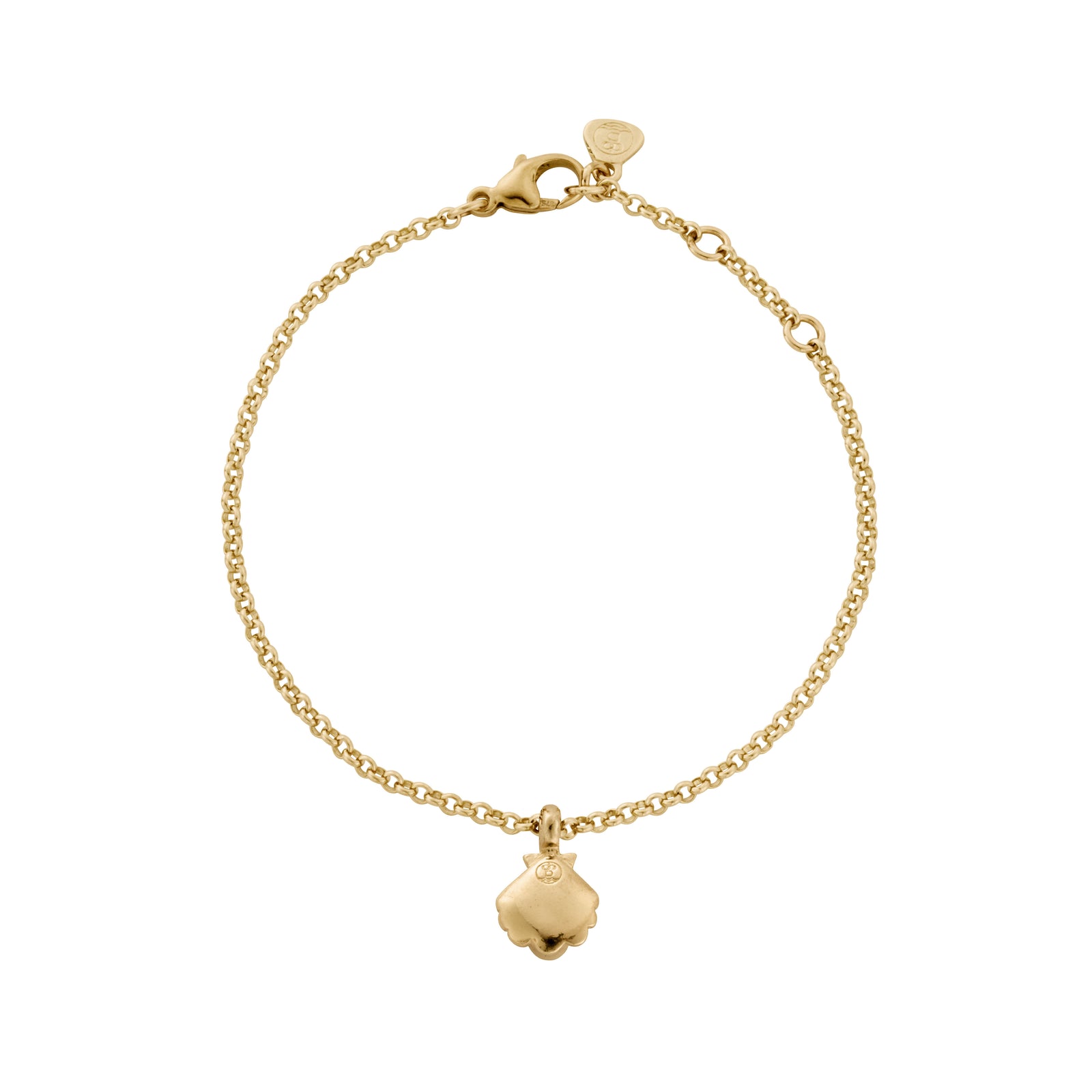 Gold Scallop Shell Chain Bracelet
