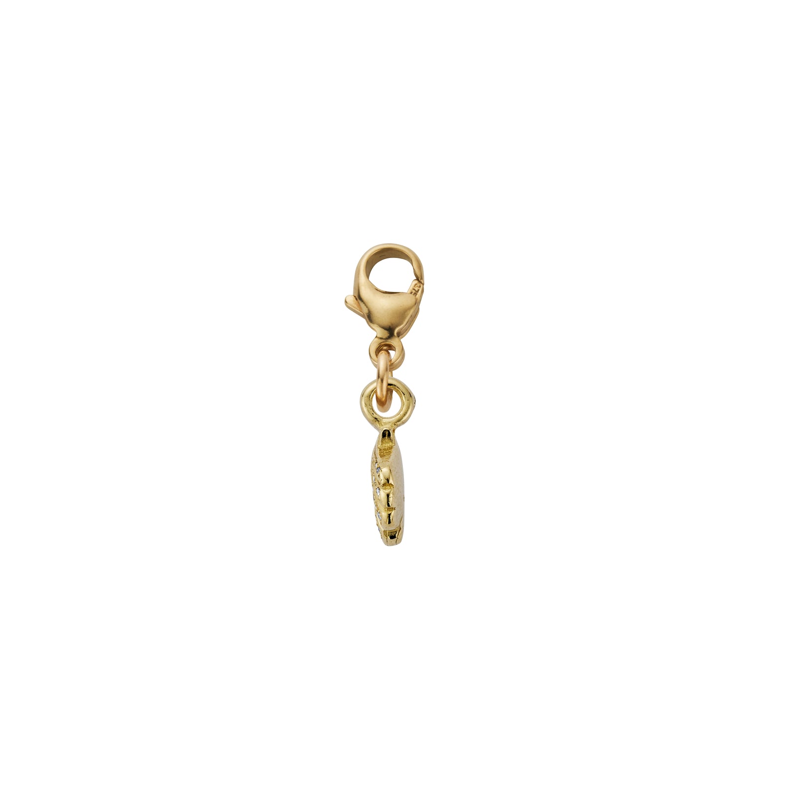 Gold Pavé Diamond Mini Scallop Shell Lobster Charm