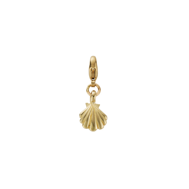Gold Mini Scallop Shell Lobster Charm