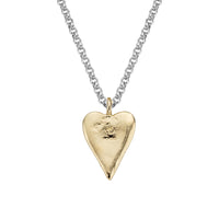 Silver & Gold Maxi Heart Necklace