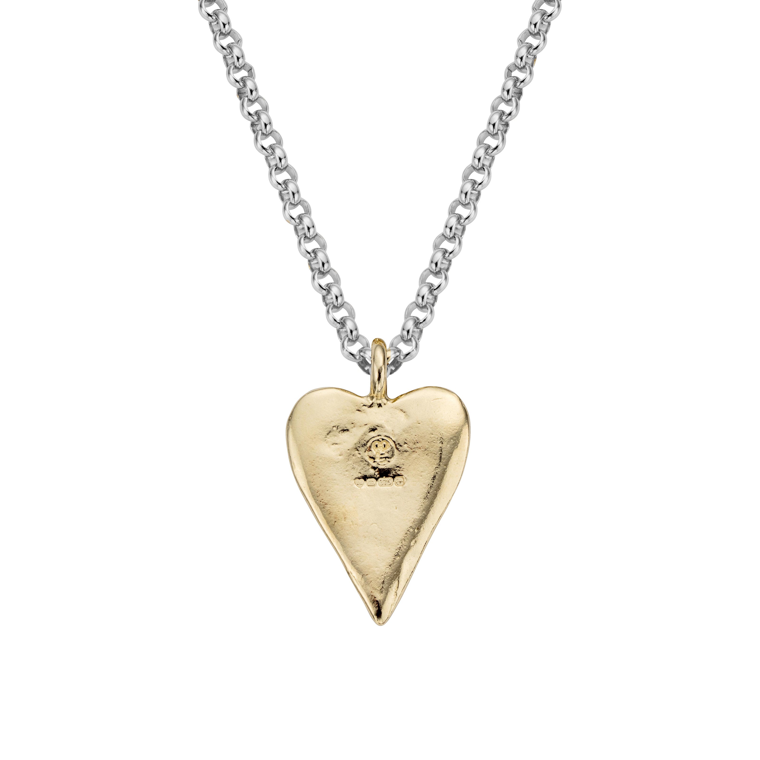 Silver & Gold Maxi Heart Necklace