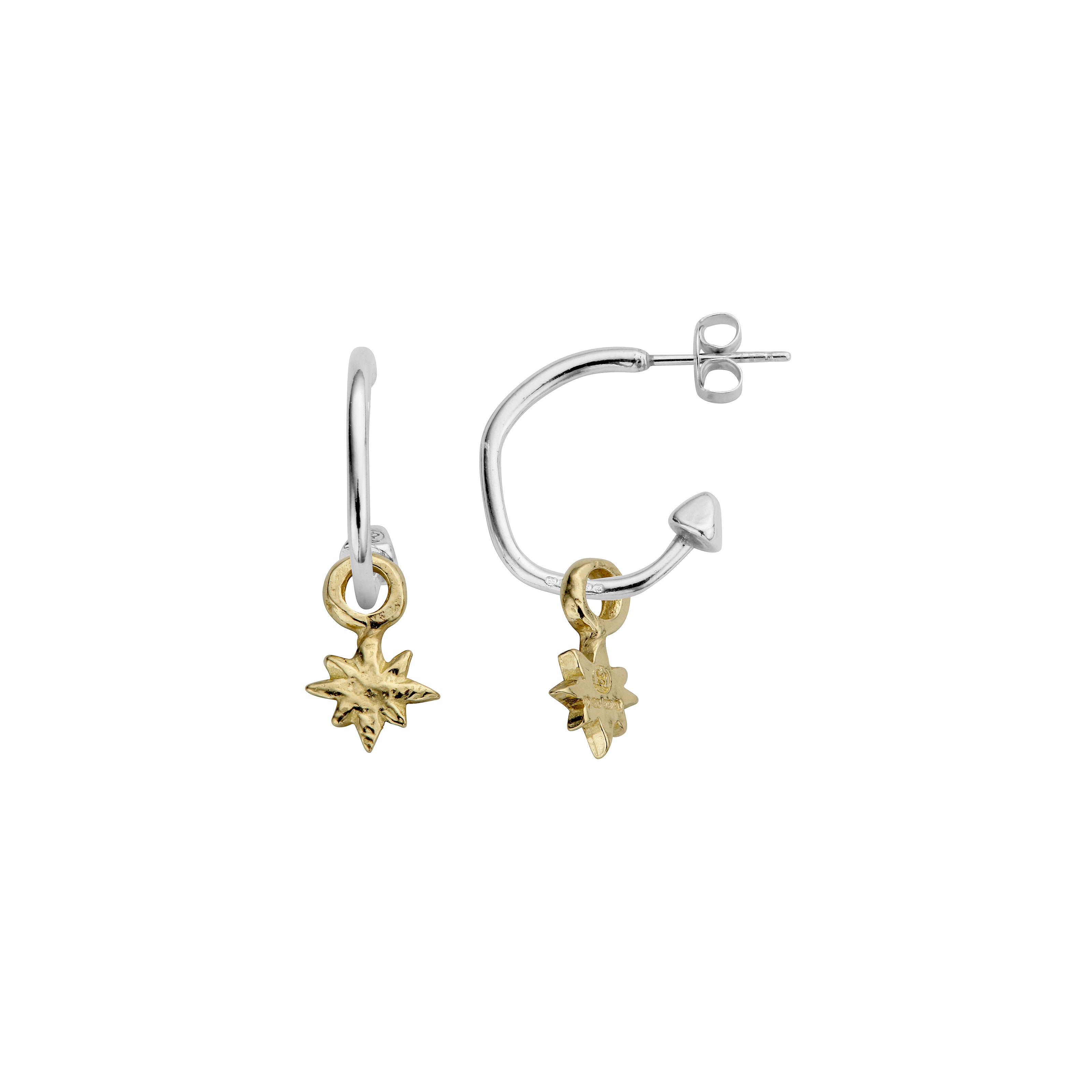 Silver Mini Cupid Hoop Earrings