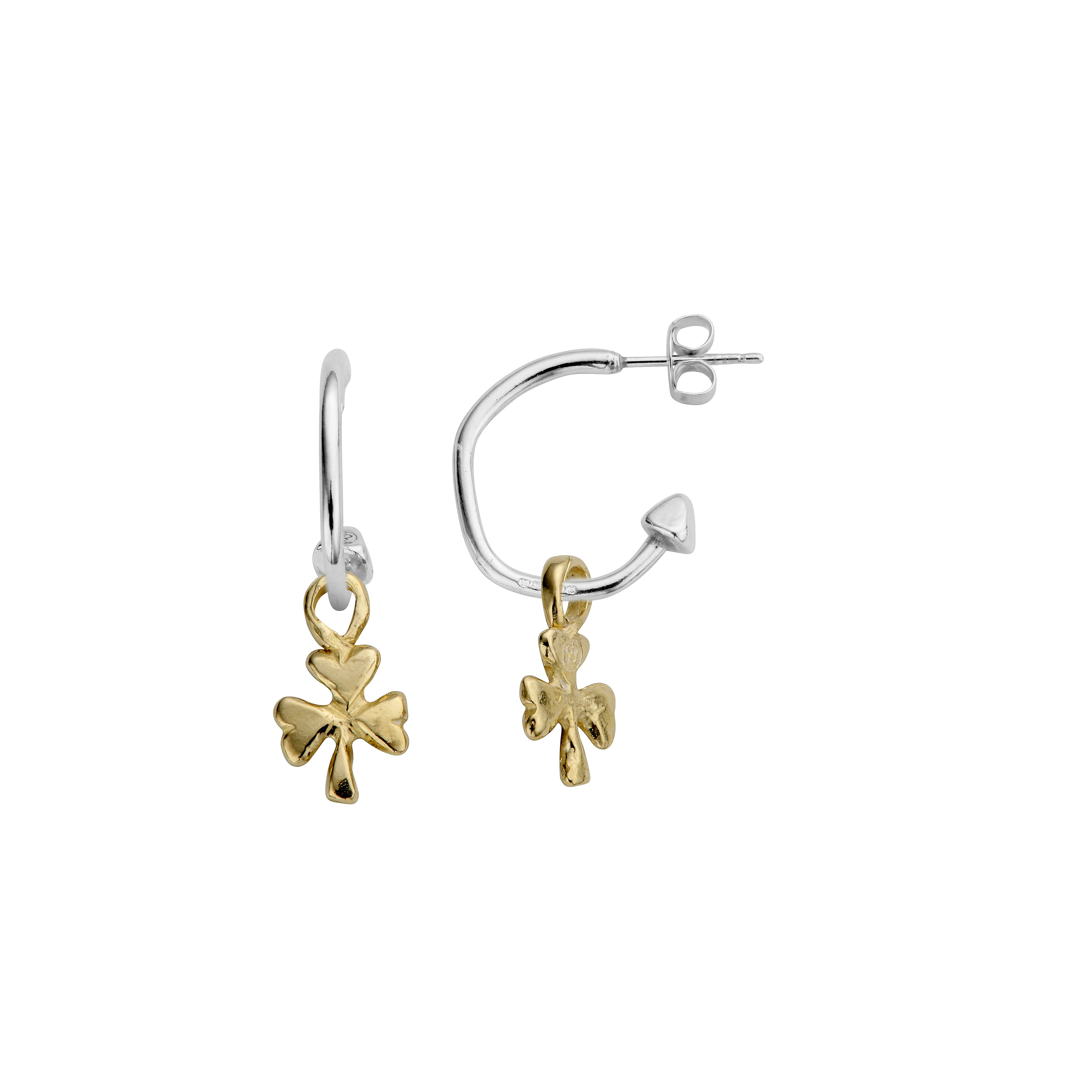 Silver Mini Cupid Hoop Earrings