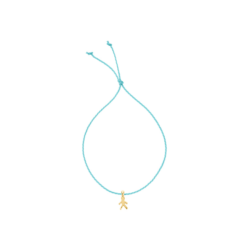 Gold Little Boy Cord Bracelet