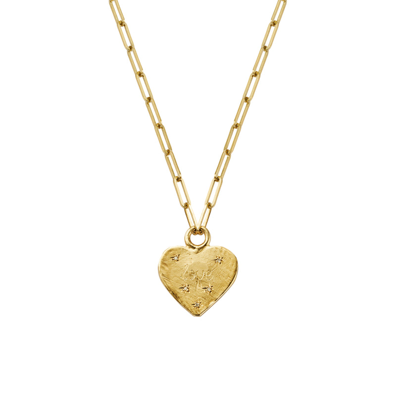 Gold 'Starry Night' Keeper's Heart Trace Chain Necklace