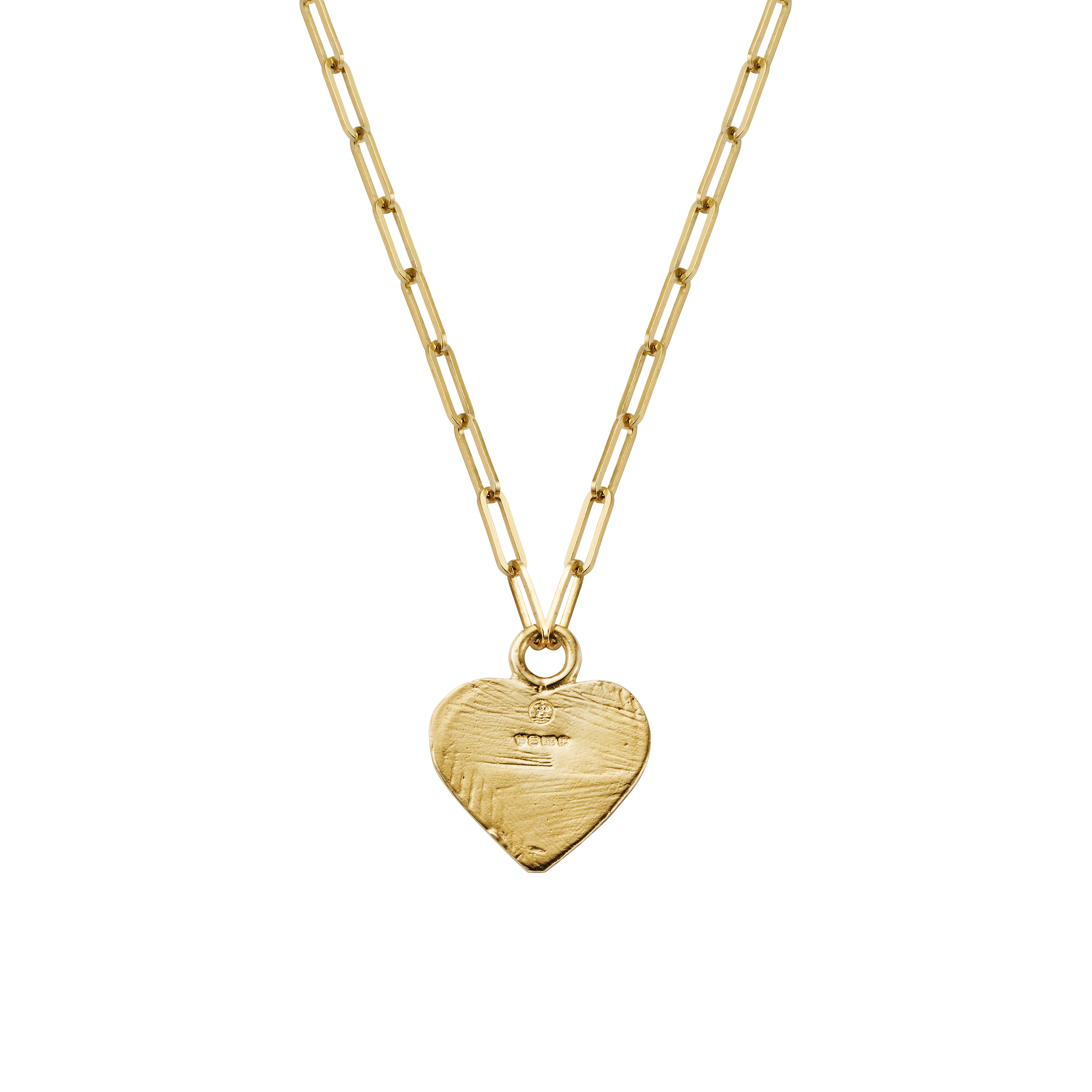Gold Diamond Midnight Keeper's Heart Trace Chain Necklace