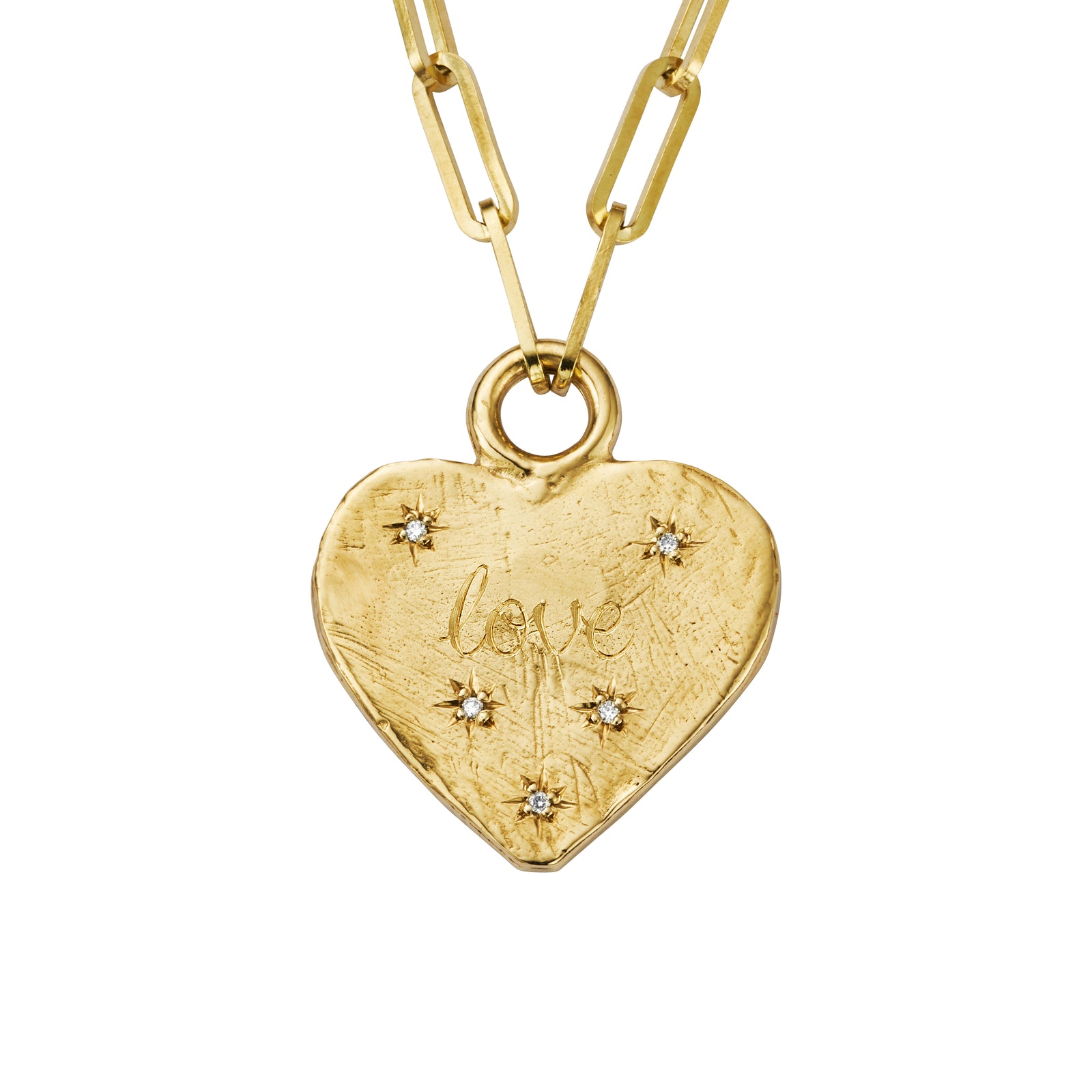 Gold 'Starry Night' Keeper's Heart Trace Chain Necklace