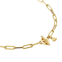 Gold Diamond Midnight Keeper's Heart Trace Chain Necklace