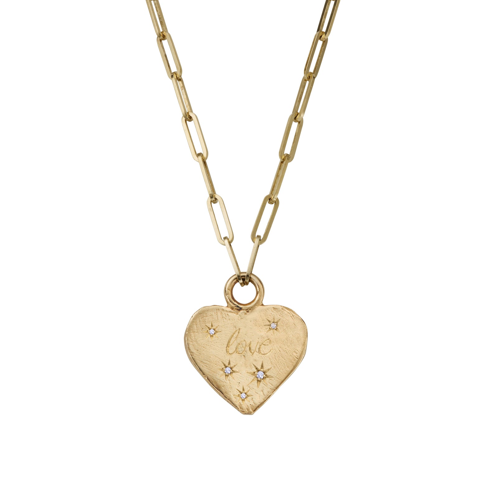 Gold 'Starry Night' Keeper's Heart Trace Chain Necklace