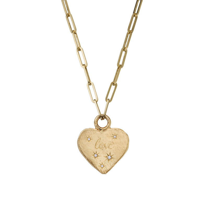 Gold 'Starry Night' Keeper's Heart Trace Chain Necklace