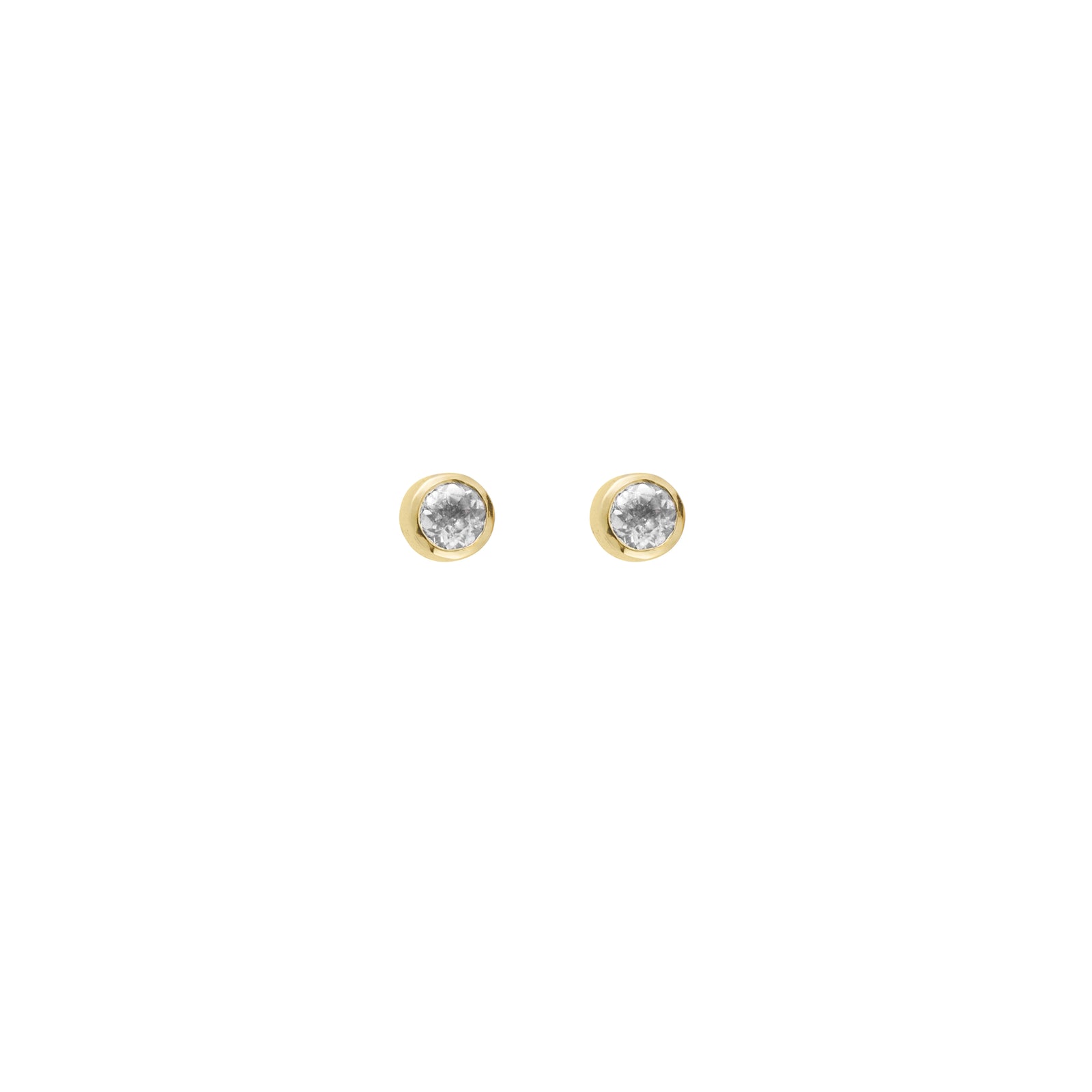 Gold Diamond 'Strength' Stud Earring