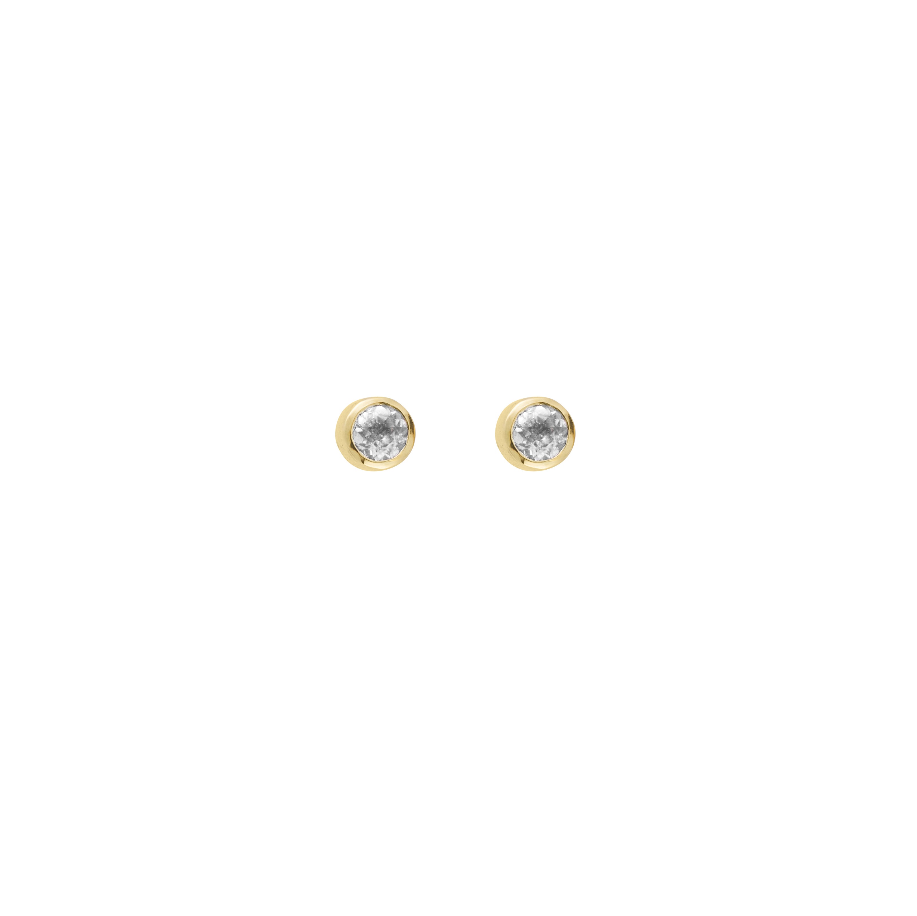 Gold Diamond 'Strength' Stud Earring