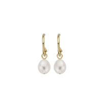 Gold Teardrop Pearl Earring Charms