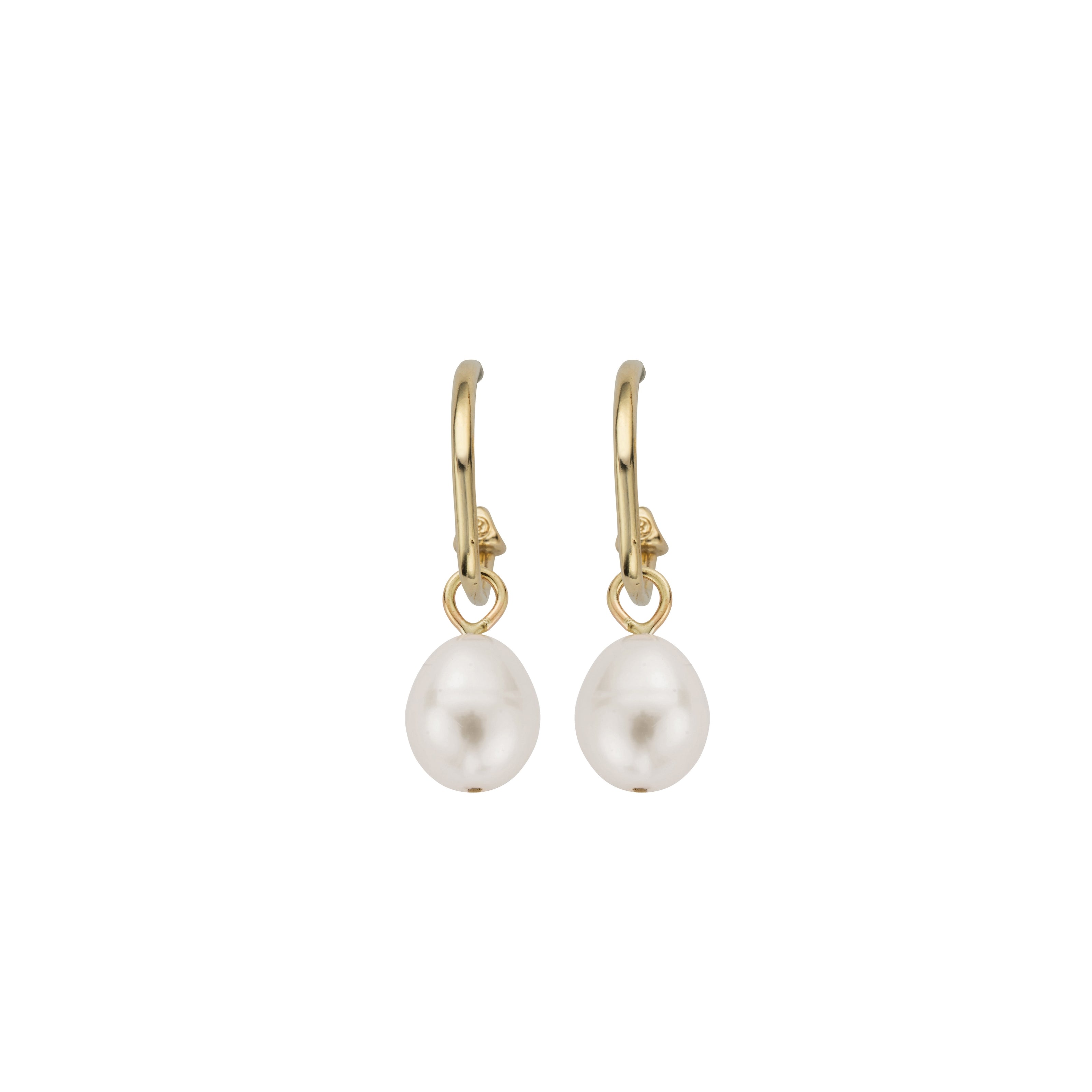 Gold Teardrop Pearl Earring Charms