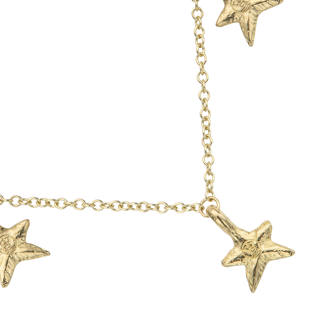 Gold Trio Mini Star Necklace