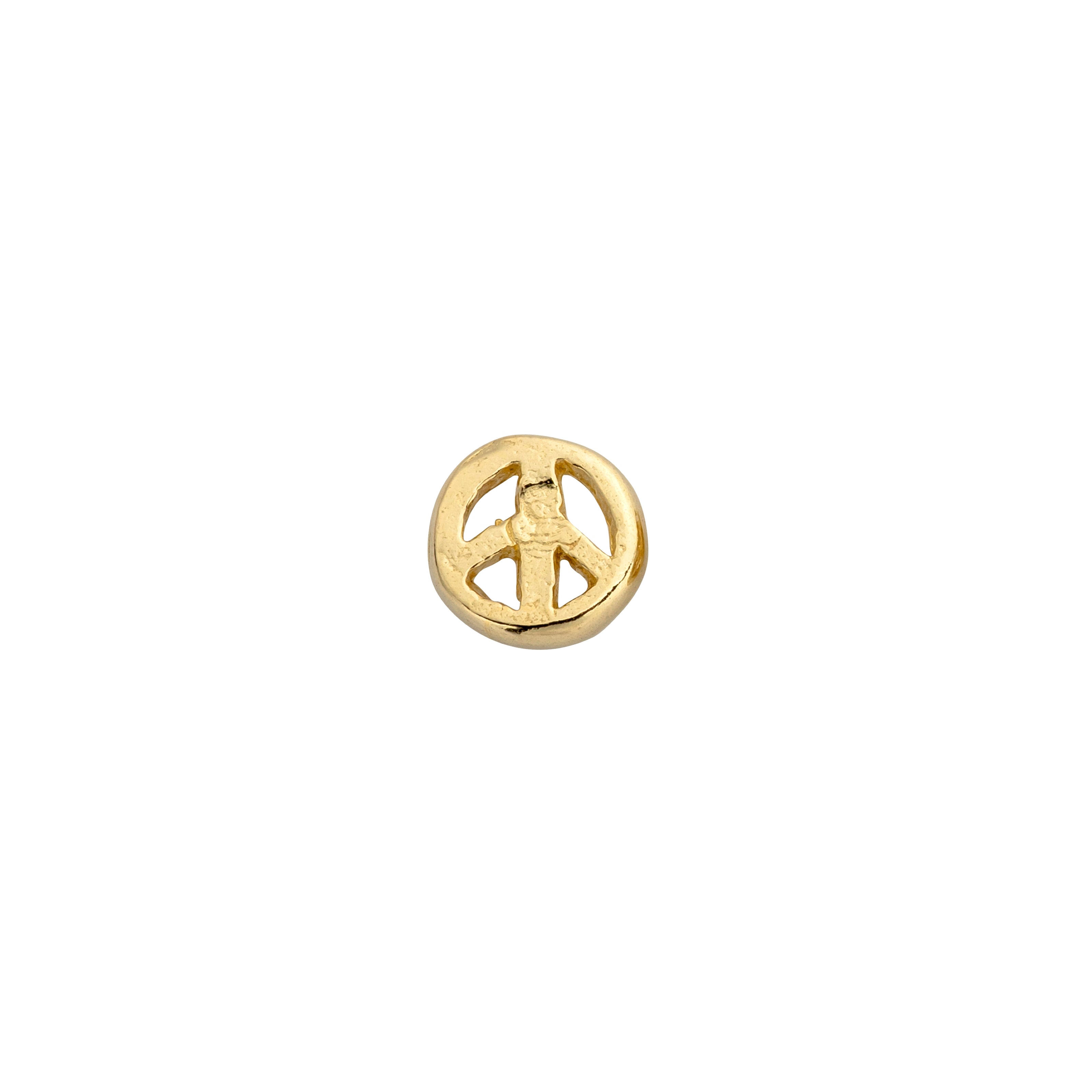 Gold Tiny Peace Single Ear Charm