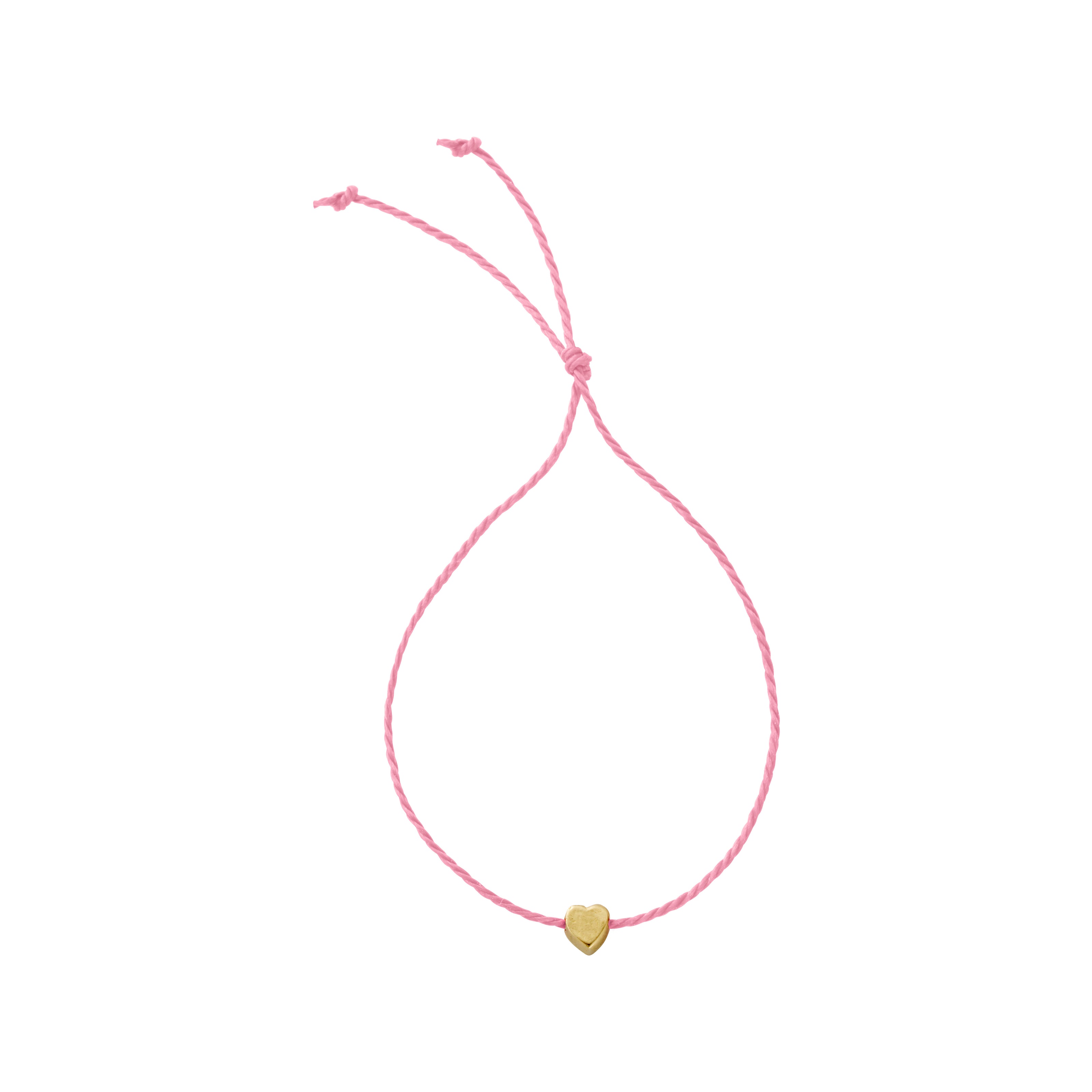 Gold Tiny Heart Cord Bracelet