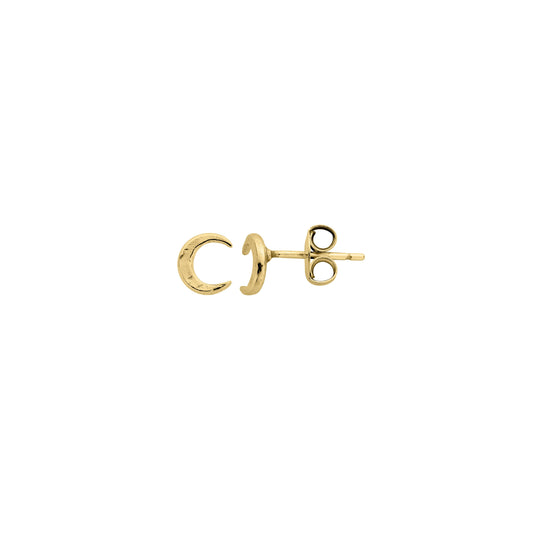 Gold Tiny Moon Ear Stud