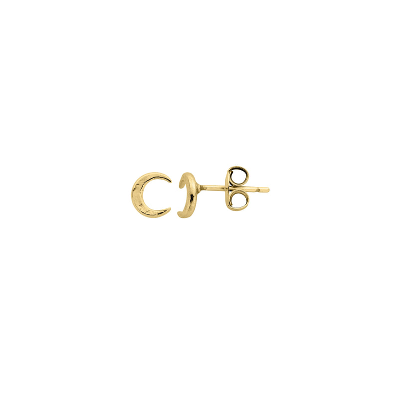 Gold Tiny Moon Ear Stud