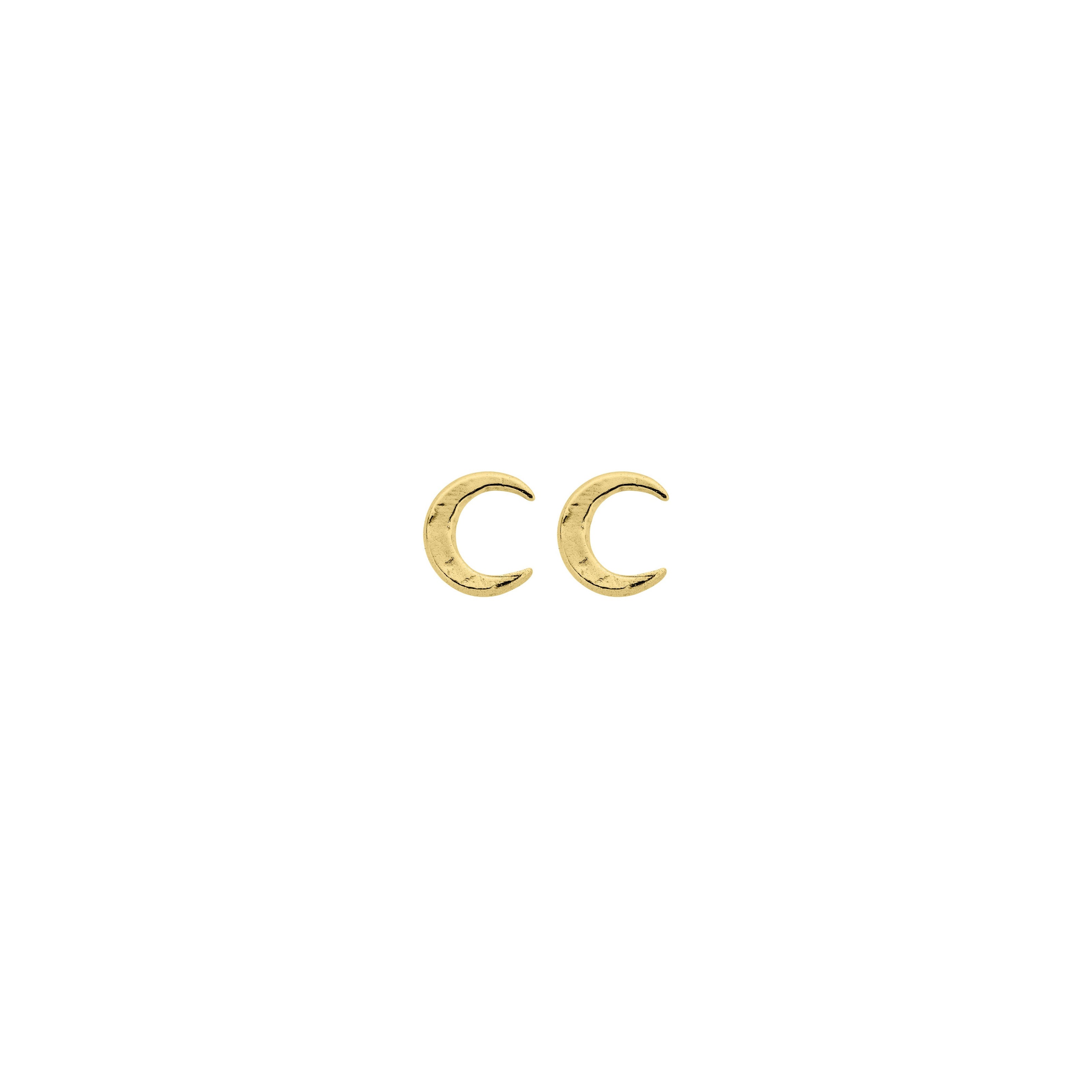 Gold Tiny Moon Ear Stud