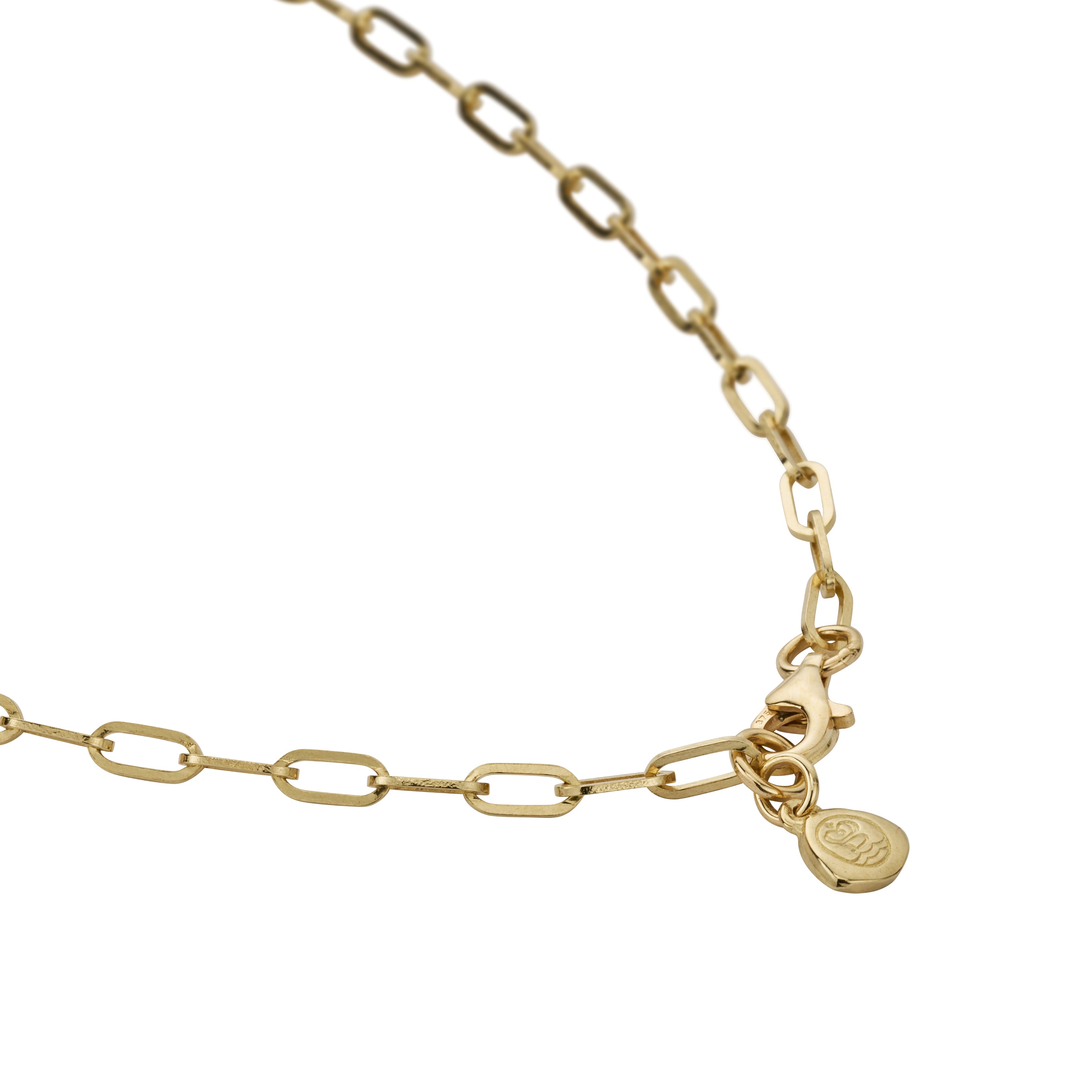REVA Gold Zimbaqua Pear Aquamarine Tiny Trace Chain Necklace