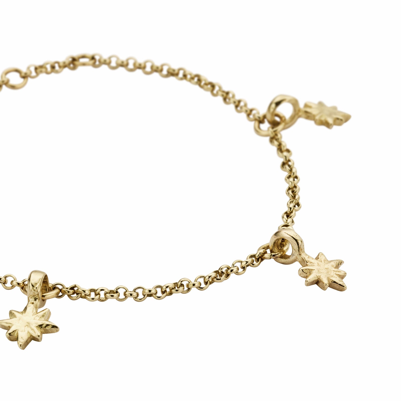 Gold Trio Baby North Star Chain Bracelet