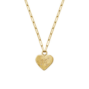 Gold Trio Diamond Midnight Keeper's Heart Trace Chain Necklace