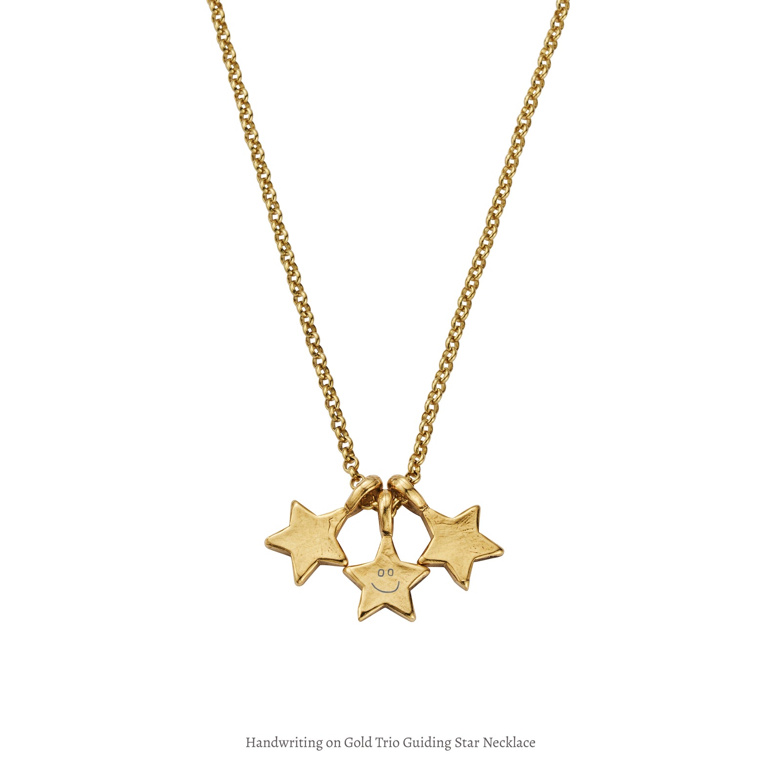 Gold Trio Guiding Star Necklace