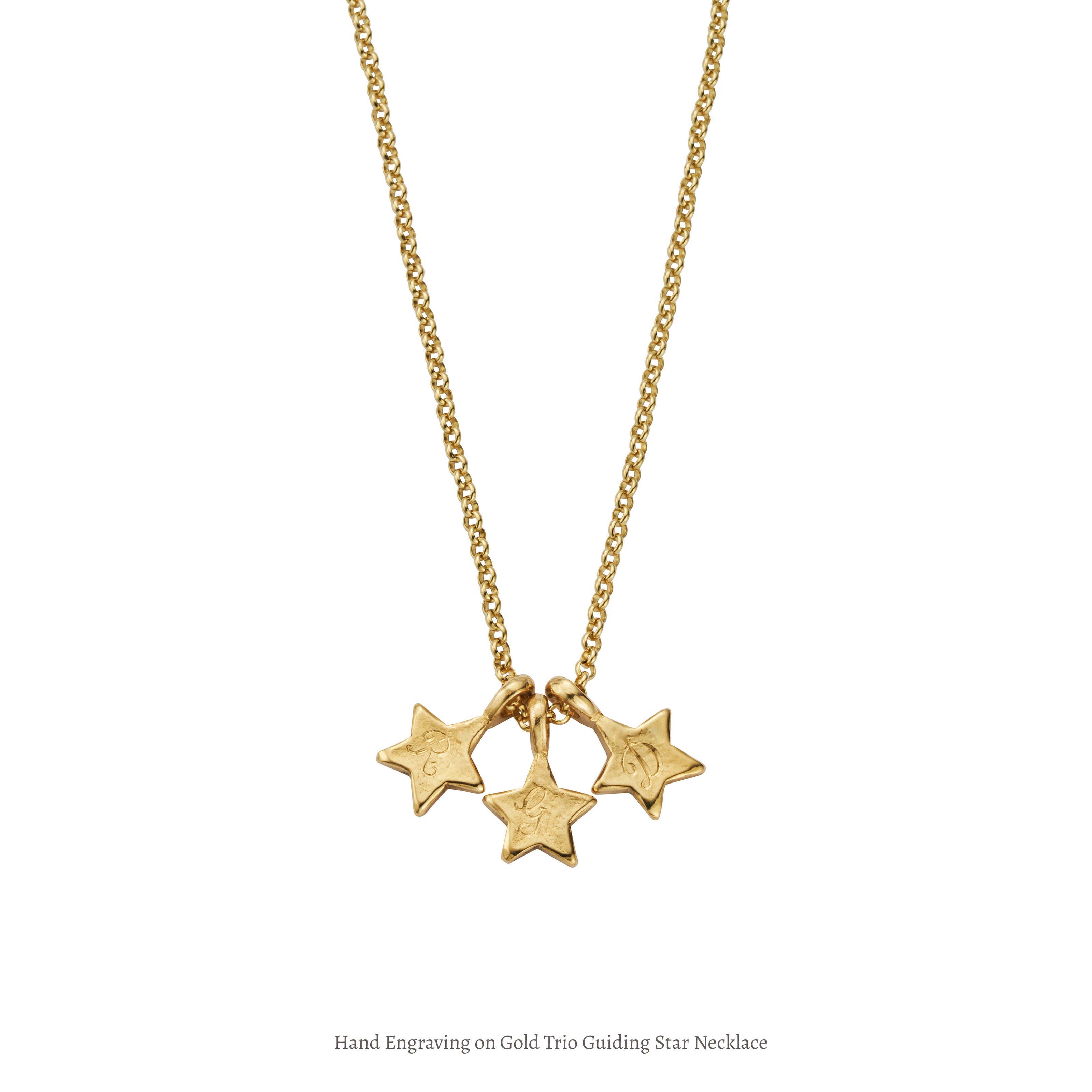 Gold Trio Guiding Star Necklace