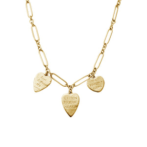 Gold Build Your Own Heart Token Necklace
