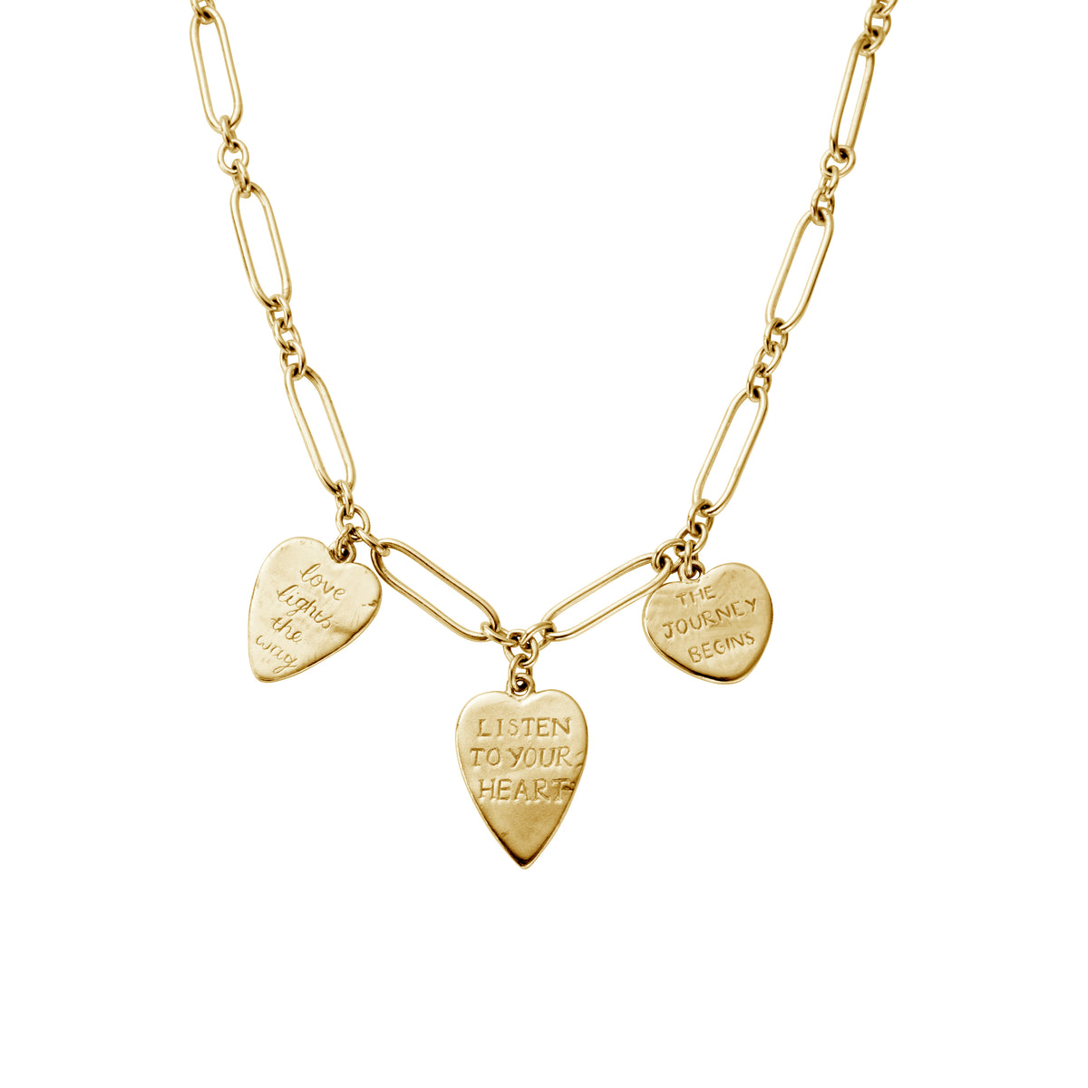 Gold Build Your Own Heart Token Necklace