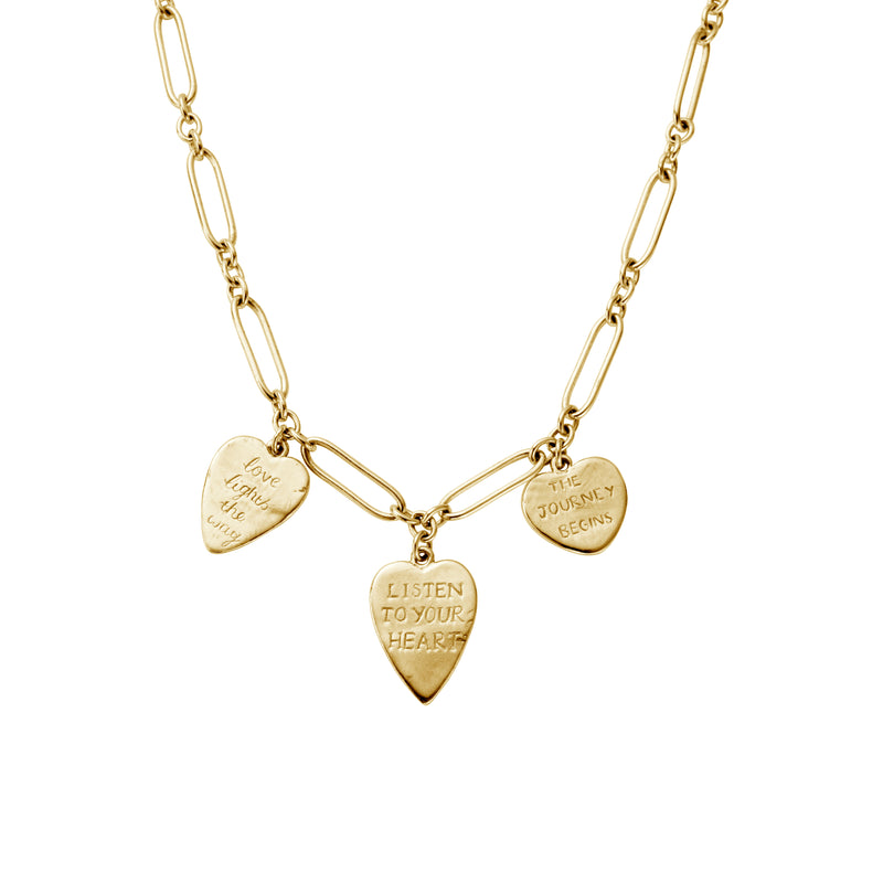 Gold Build Your Own Heart Token Necklace