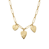 [badge Product Shown: Gold Trio Love Token Necklace]