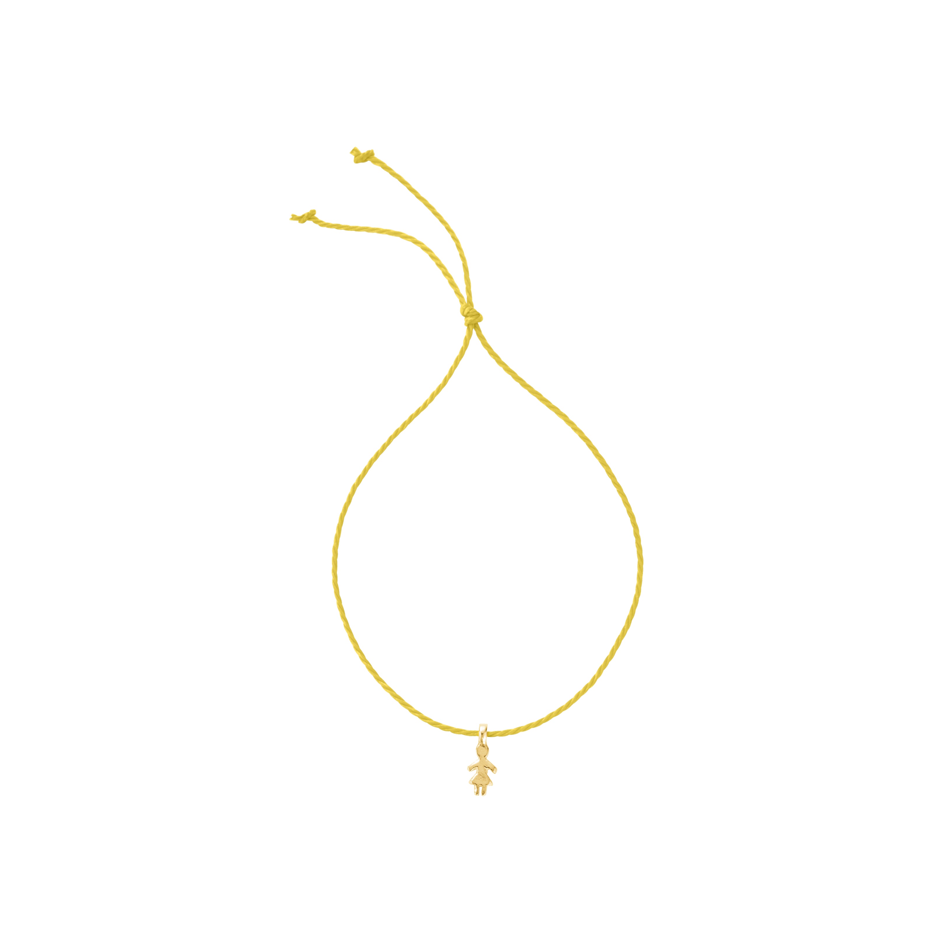 Gold Little Girl Cord Bracelet