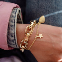 Gold Guiding Star Chain Bracelet