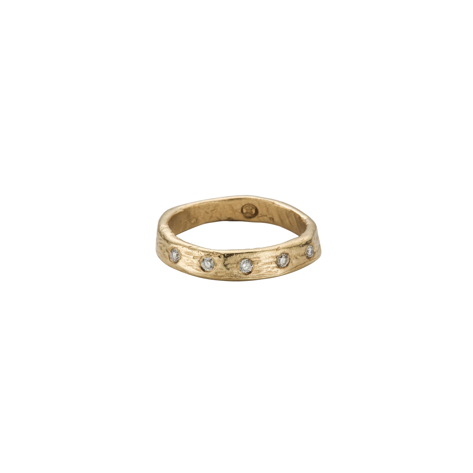 Gold 5 Diamond Midi Posey Ring