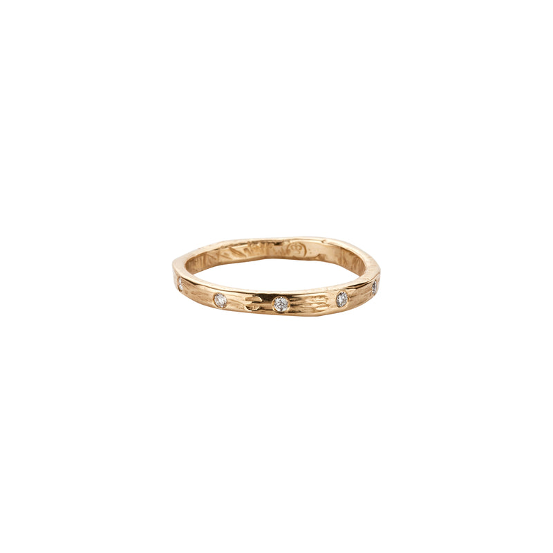 Gold 5 Diamond Mini Posey Ring