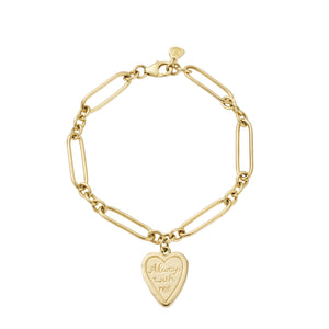 Gold 'Always With Me' Love Token Bracelet