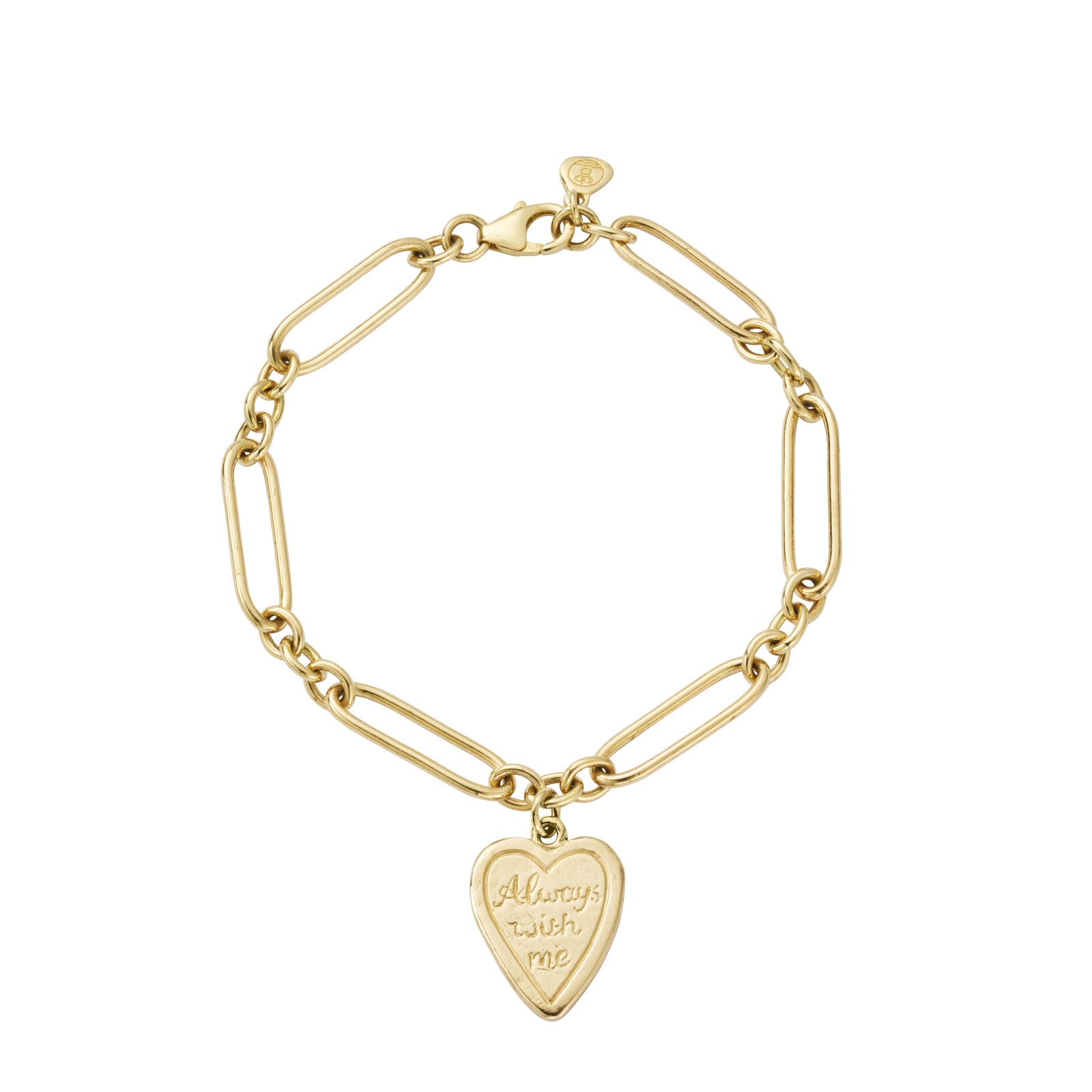 Gold 'Always With Me' Love Token Bracelet