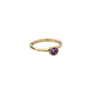 Gold Amethyst Baby Stone Ring