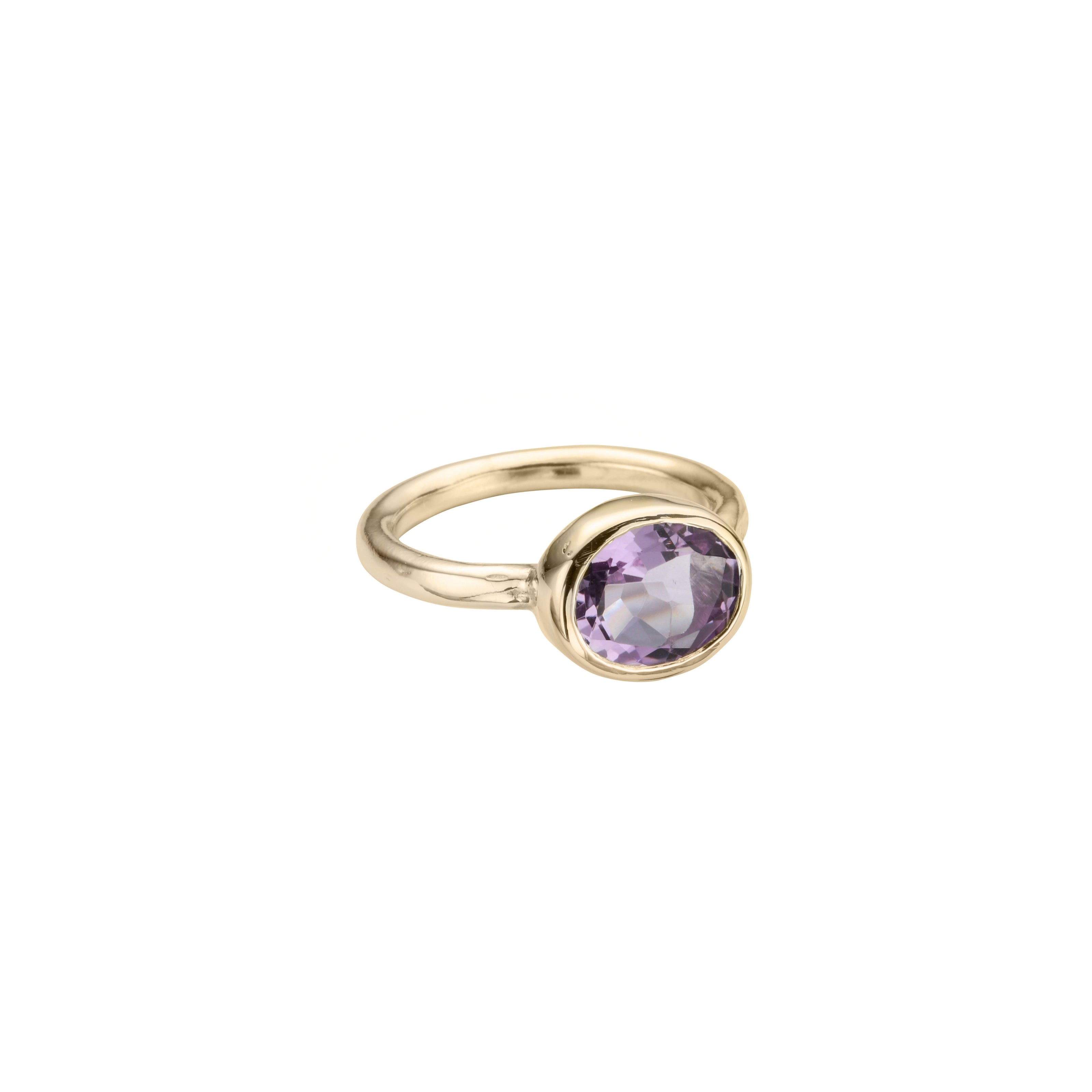 Gold Amethyst Baby Treasure Ring