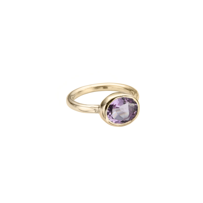 Gold Amethyst Baby Treasure Ring