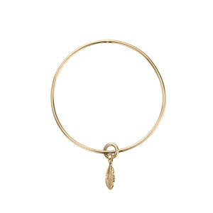 Gold Baby Feather Bangle