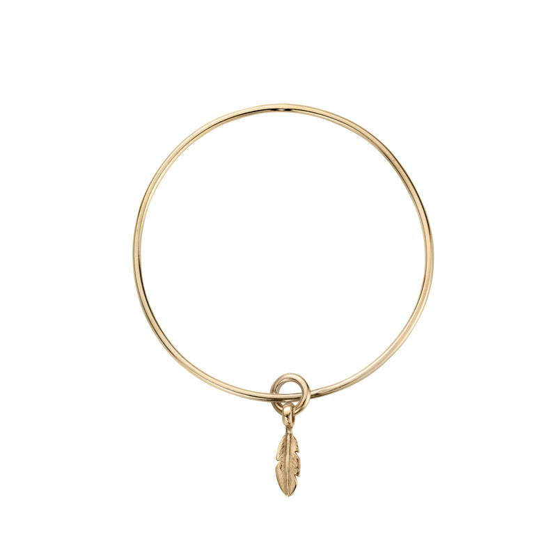 Gold Baby Feather Bangle