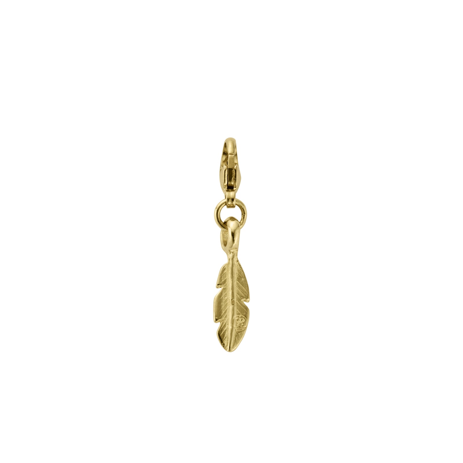 Gold Baby Feather Lobster Charm