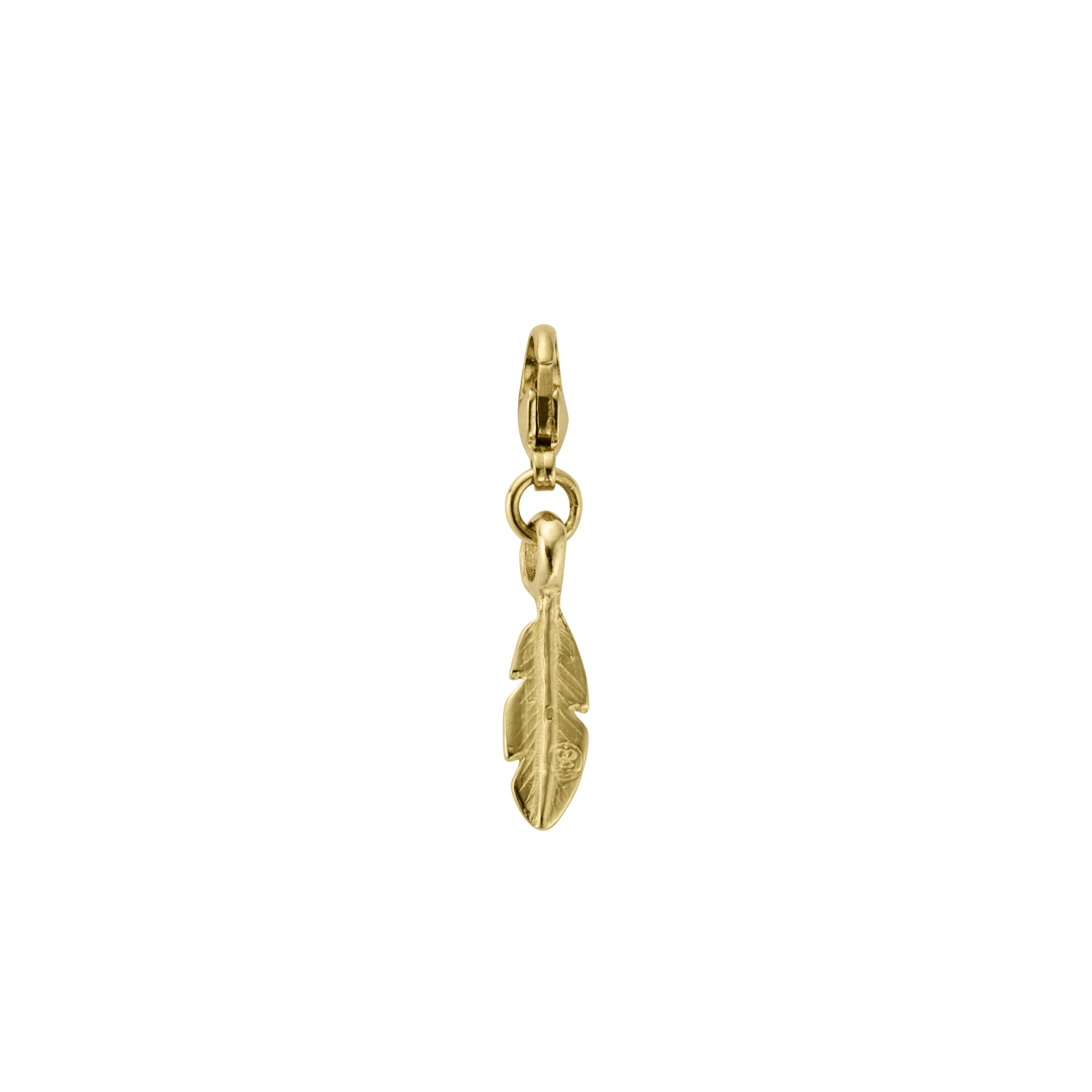 Gold Baby Feather Lobster Charm