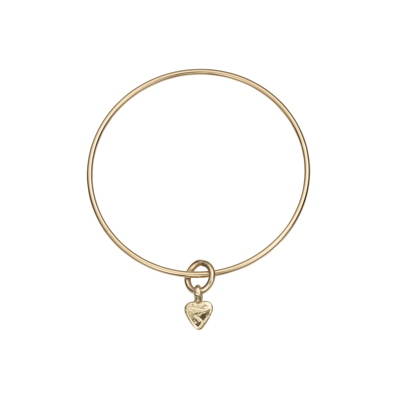 Gold Baby Heart Bangle